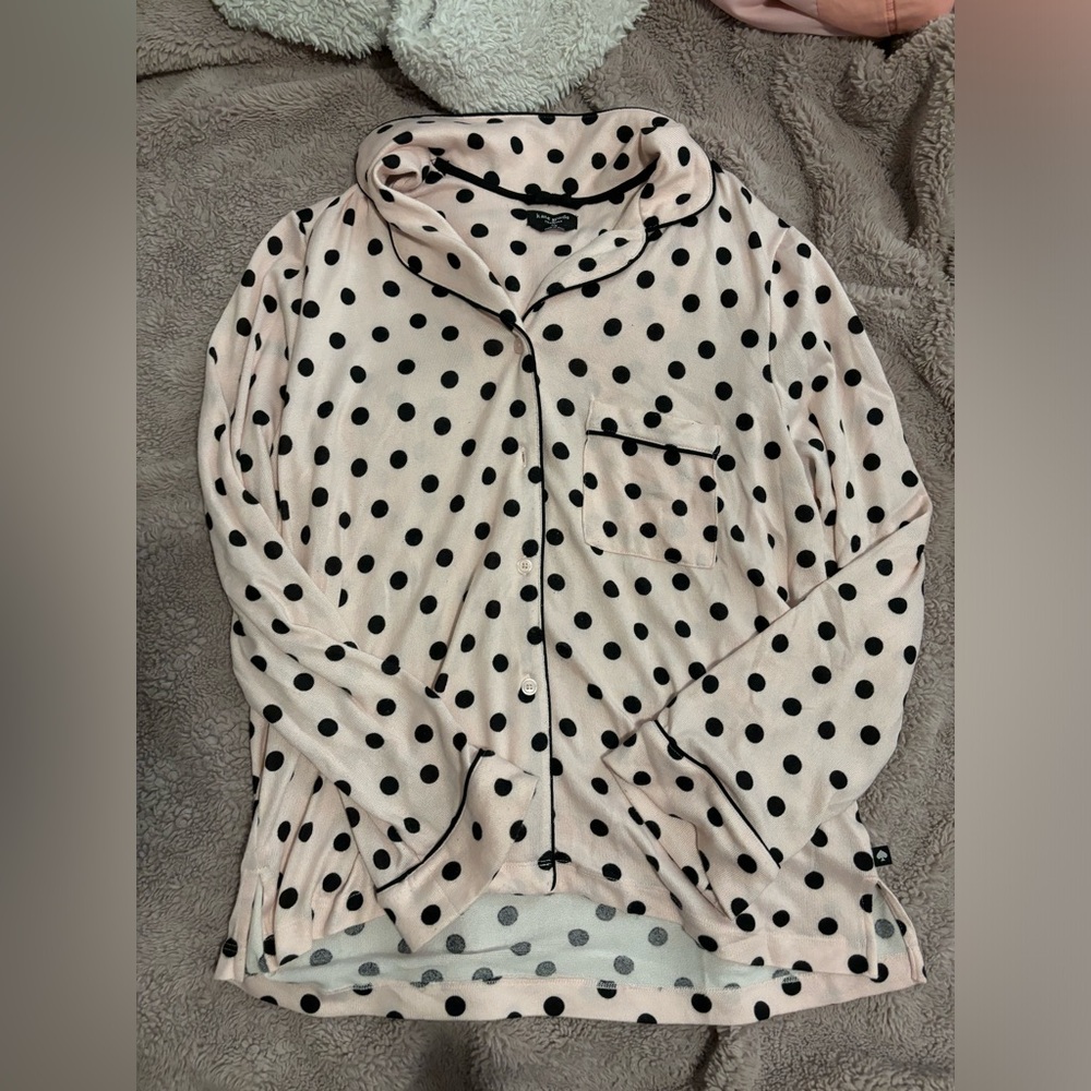 Kate Spade Pink Polka Dot Pajama set